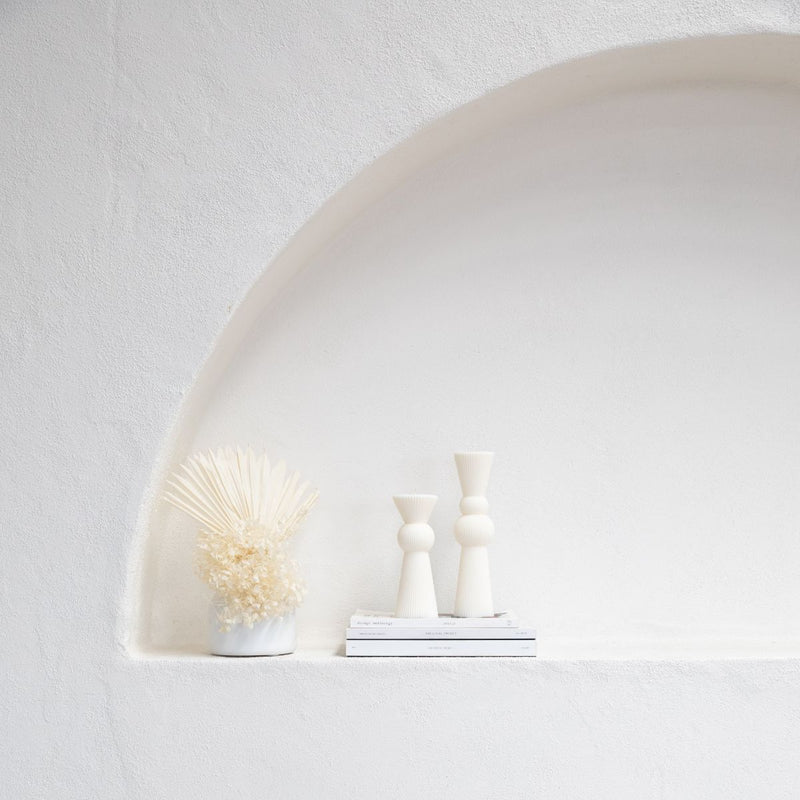 Uma Ribbed Soy Wax Statement Pillar Candle