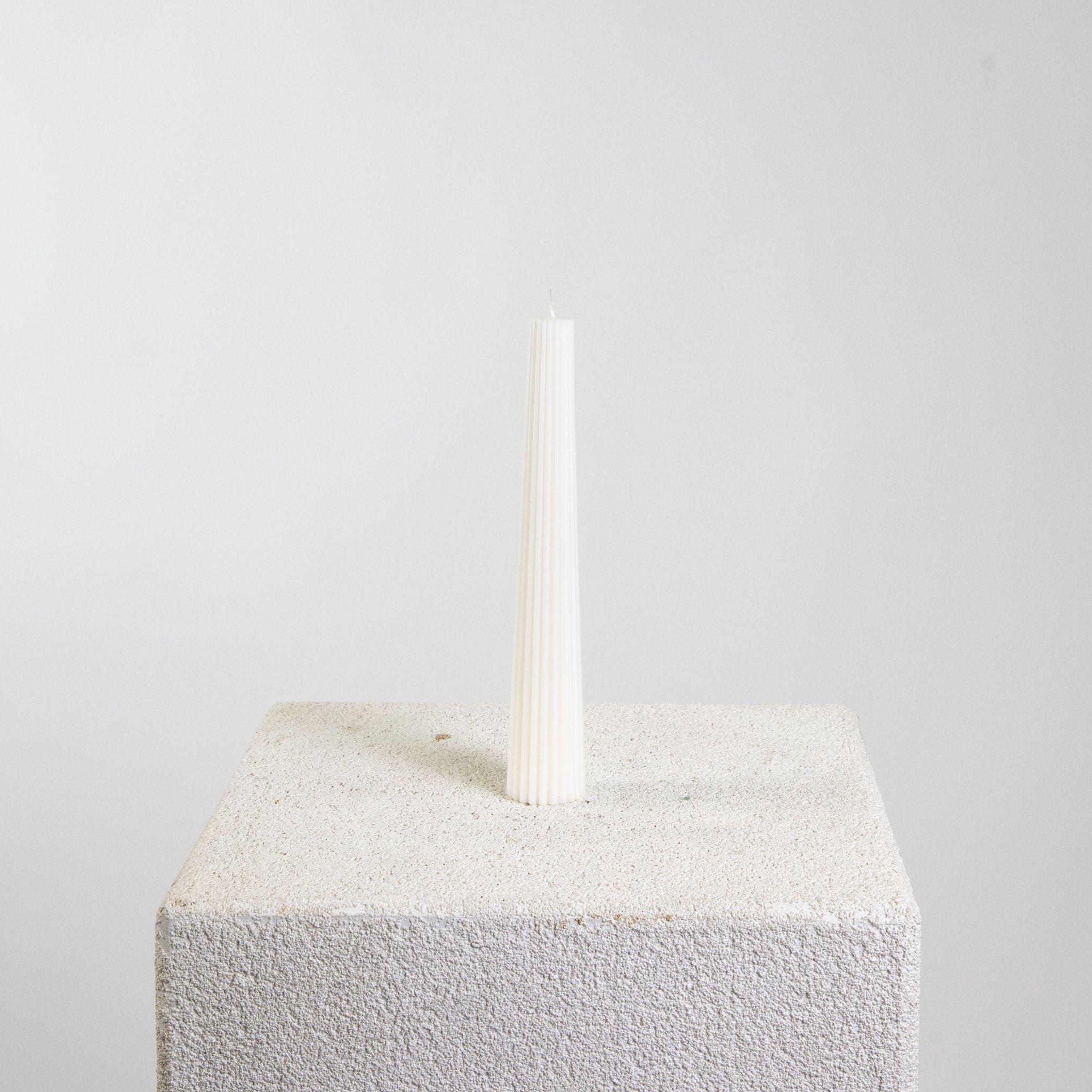 Tapered Ridge Soy Wax Statement Pillar Candle | Candles | Candle, Faire, Ridge | Studio McKenna