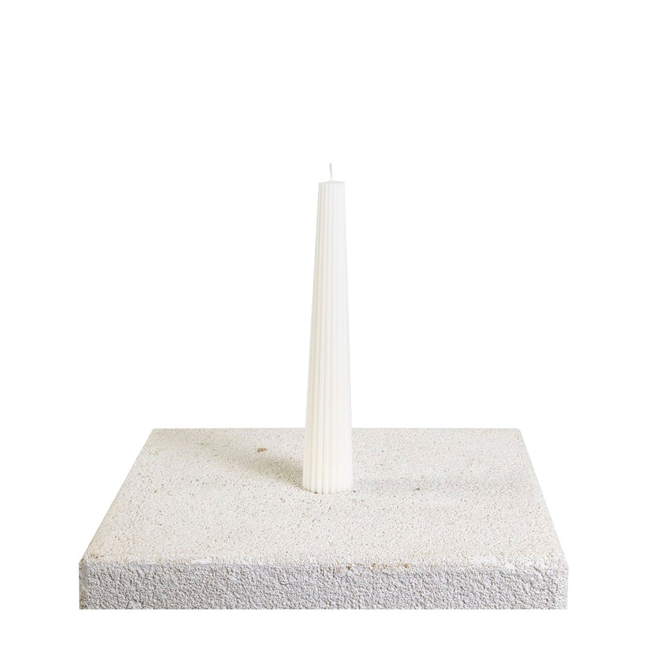 Tapered Ridge Soy Wax Statement Pillar Candle