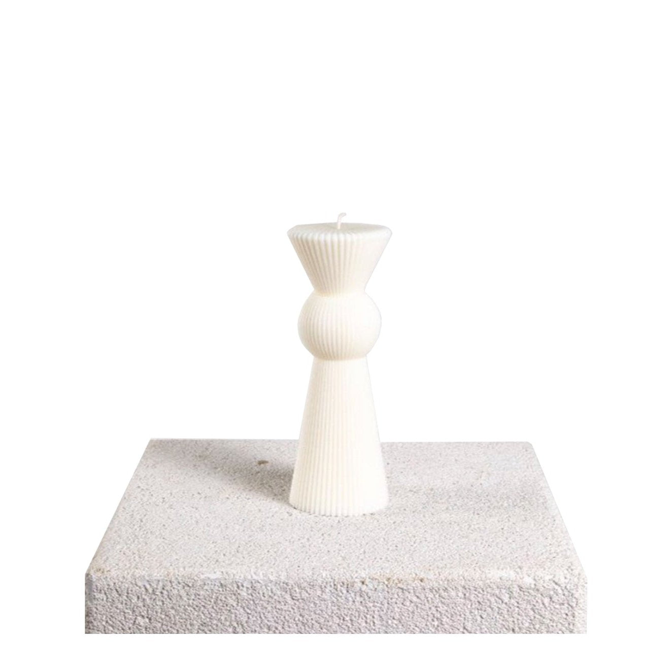 Uma Ribbed Soy Wax Statement Pillar Candle