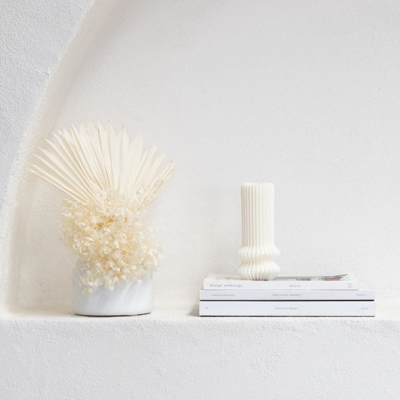 Willow Ribbed Sculptural Soy Wax Candle