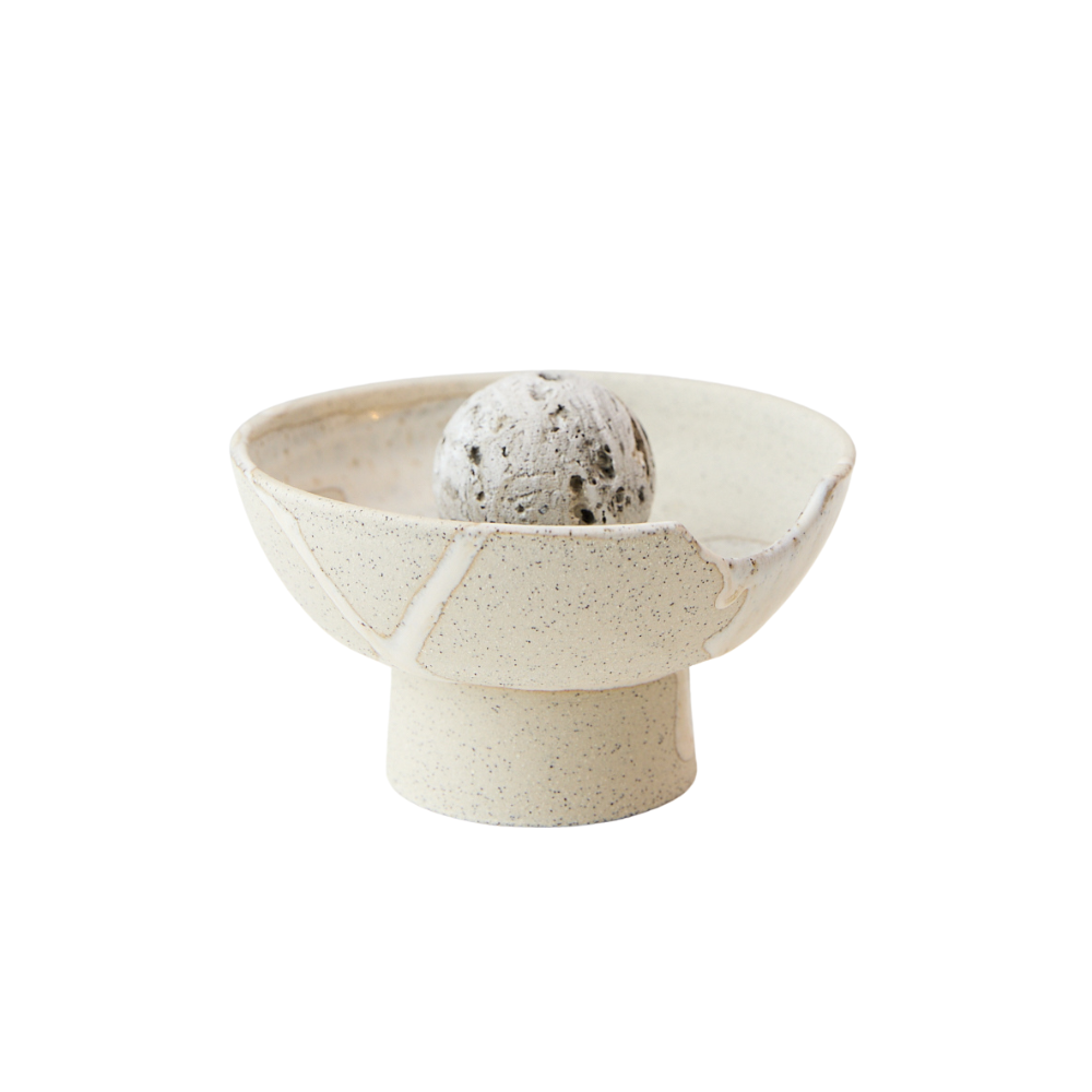 Studio McKenna Lunara Diffuser with pumice stone — cream ceramic design photographed on white background