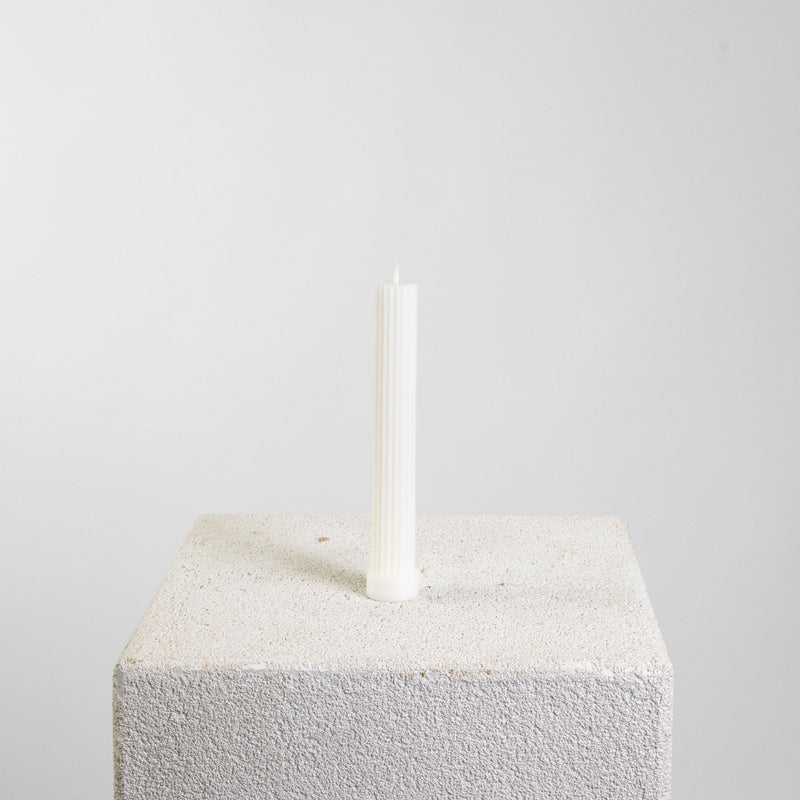 Ridge Taper Soy Wax Candle - With Foot | Candle, Statement Pillar, Taper | Studio McKenna